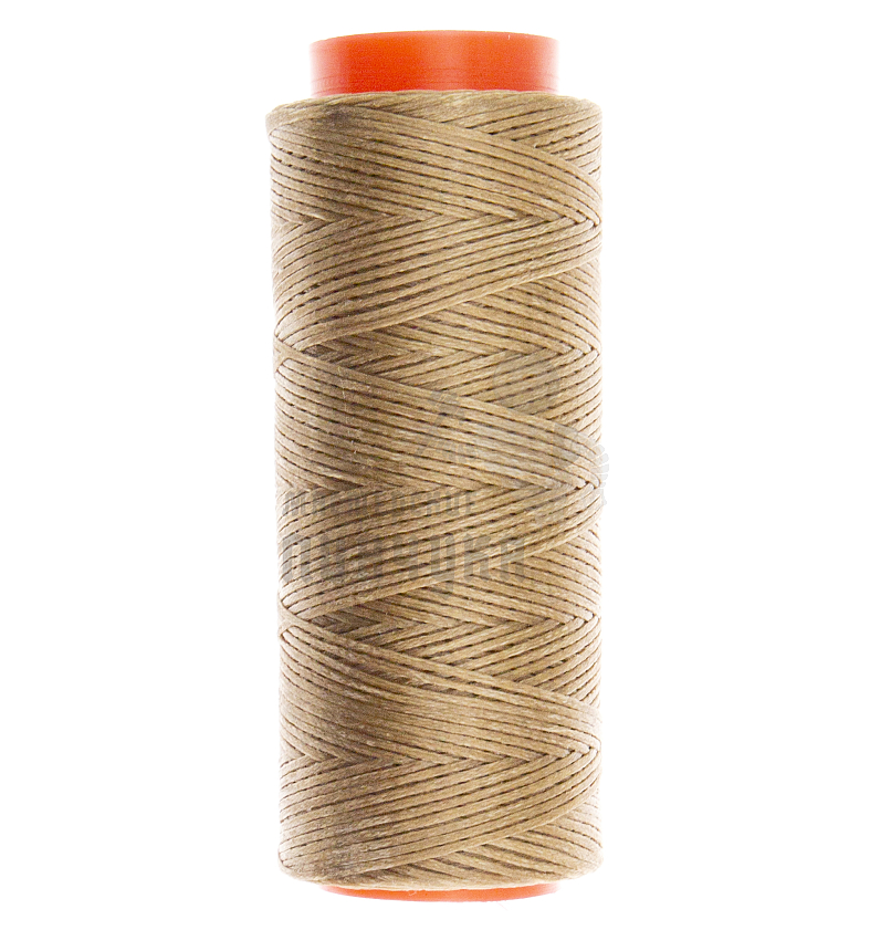 Нитки прошив.вощеные 150D-100м,тем-бежевый (233) плоские 0,6 мм Китай