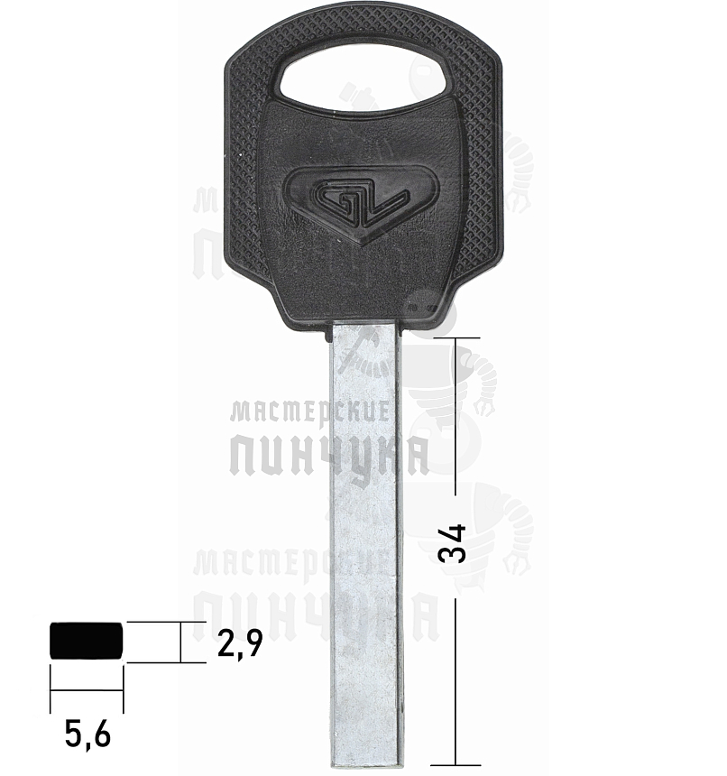 AB4P.Гравер пласт.цвет. 