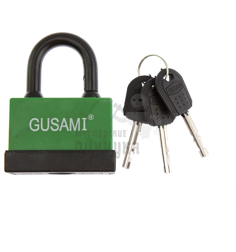Навесной замок GUSAMI 68мм (зеленый)