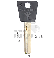 Mul-T-Lock 076 Orig "7X7" (MUL-T10.P) - Чертеж