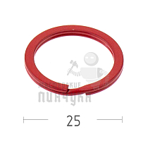 КОЛЬЦО КРАСНОЕ 25D ПЛОСКОЕ - Чертеж