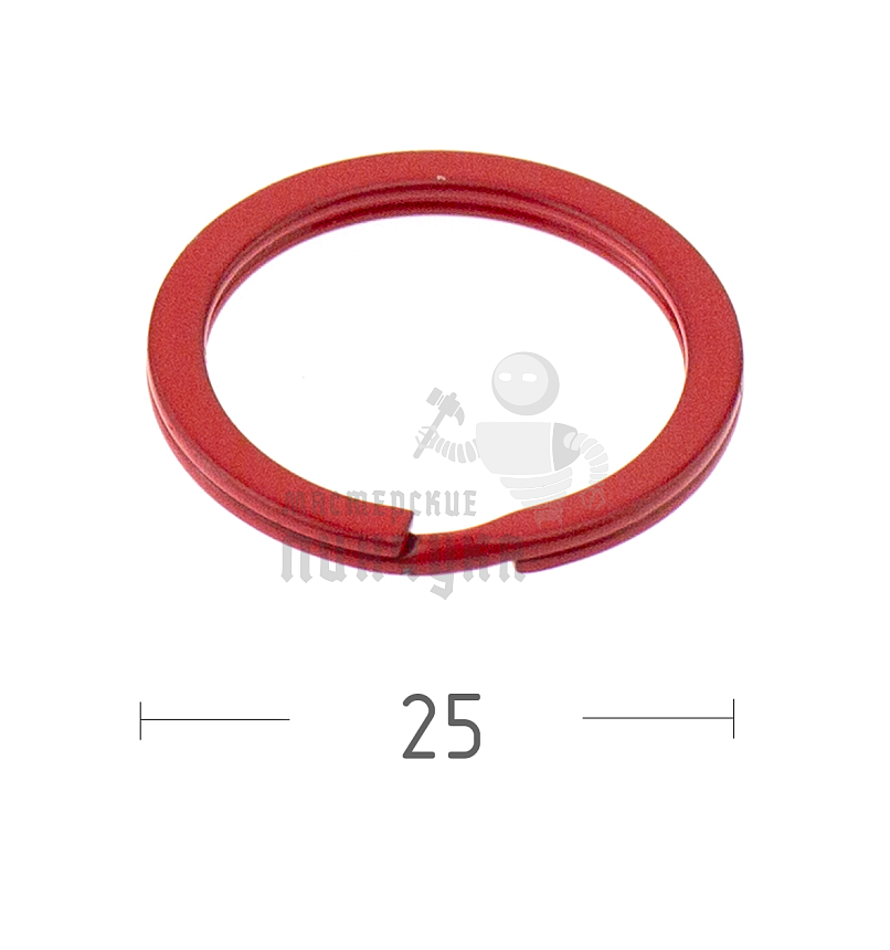 КОЛЬЦО КРАСНОЕ 25D ПЛОСКОЕ