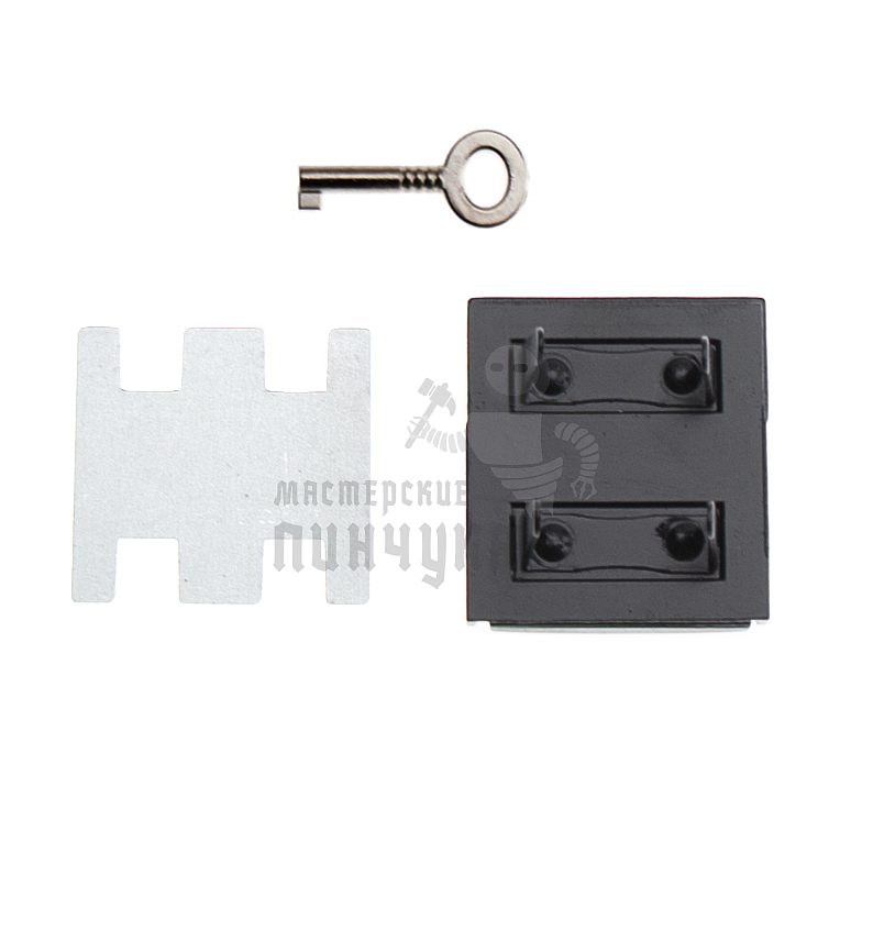 Замок портфельный 08239 цв. никель темный матовый