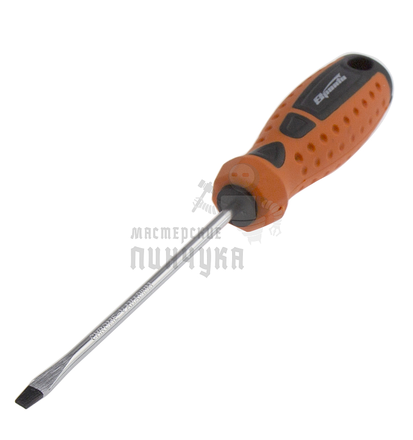 Отвертка "Point", SL4 х 100 мм, CrV, двухкомпонентная рукоятка Sparta