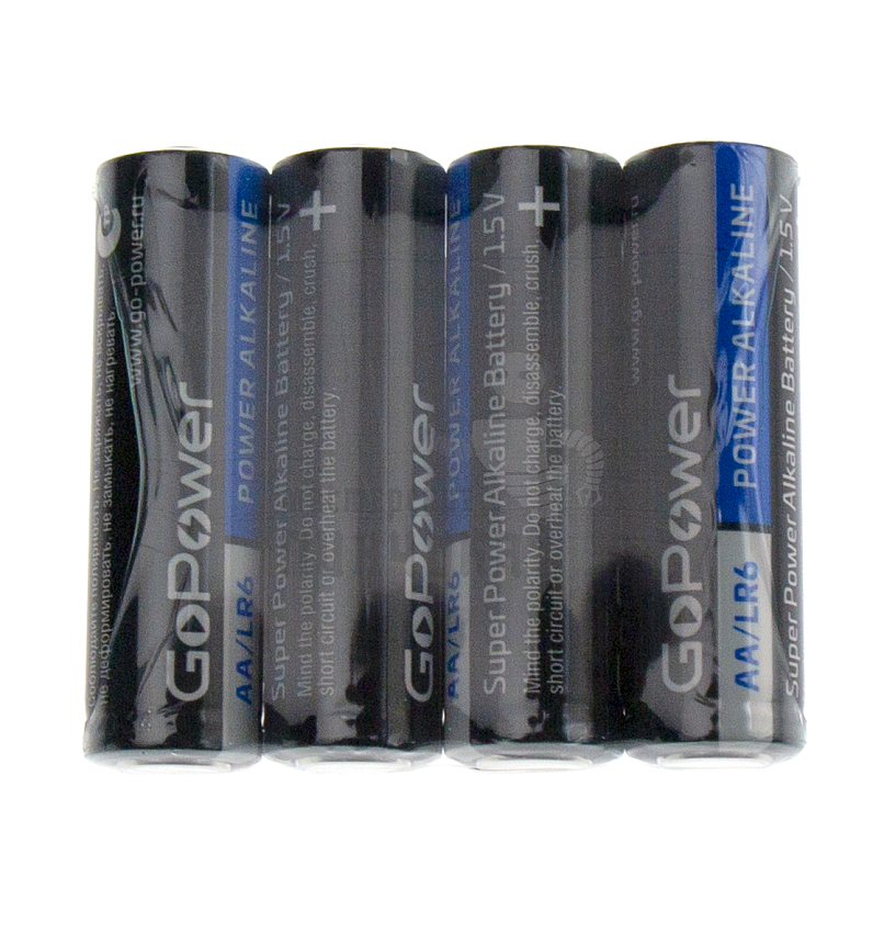 Батарейка GoPower LR6 AA Shrink 4 Alkaline 1.5V (4/20/640)