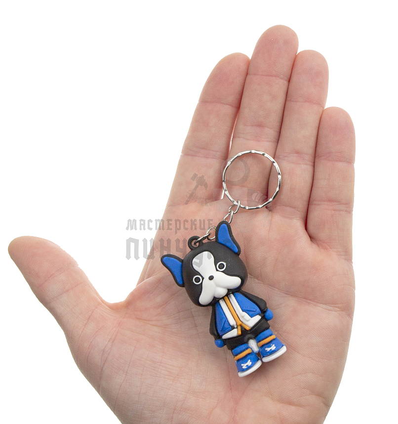 Брелок для ключей "Бульдог" с кольцом