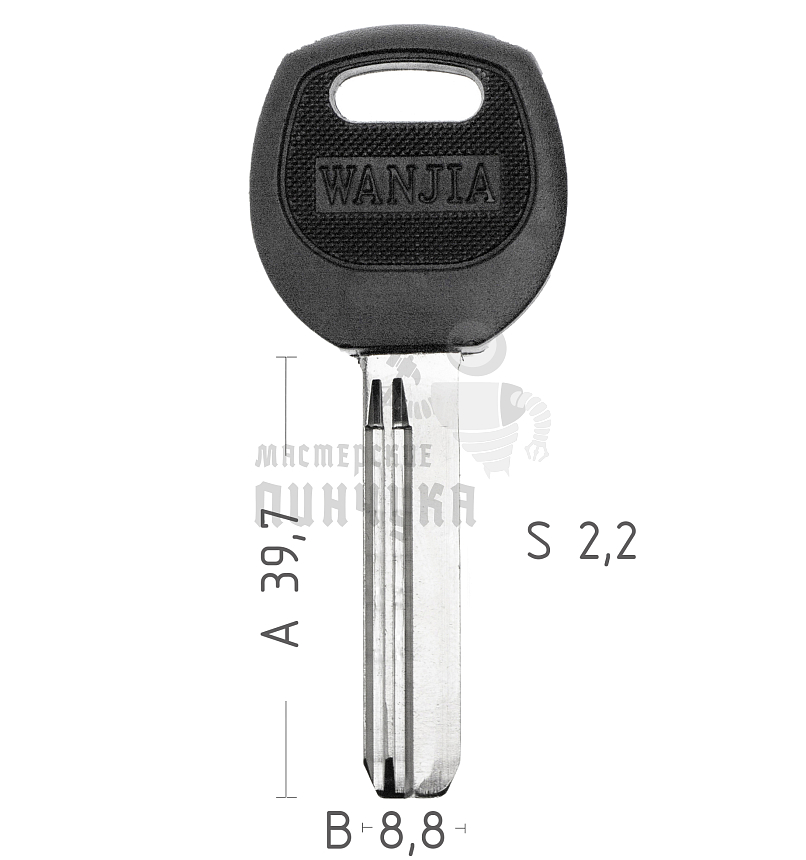 KAIZER ПЛАСТ.КВ.СПЕЦ.40MM(БЕЗ УПОРА) 2 ПАЗА КНР