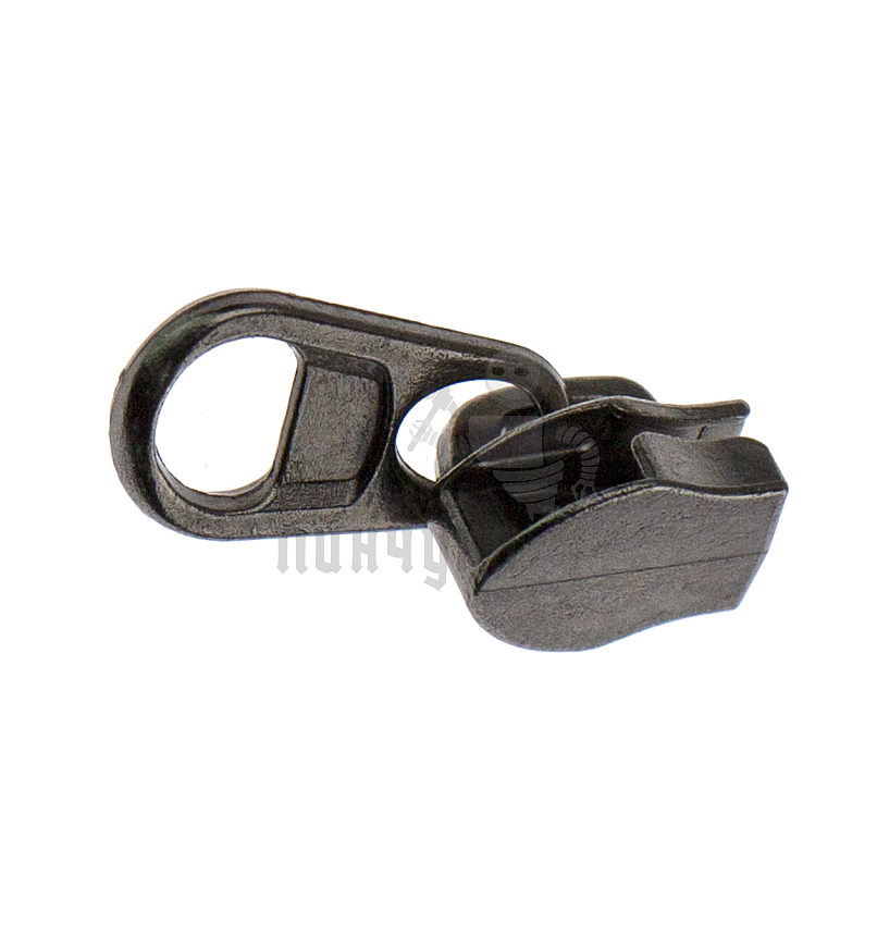 Бегунок для спиральной молнии, тип 7, сумочный, цв. никель темн.