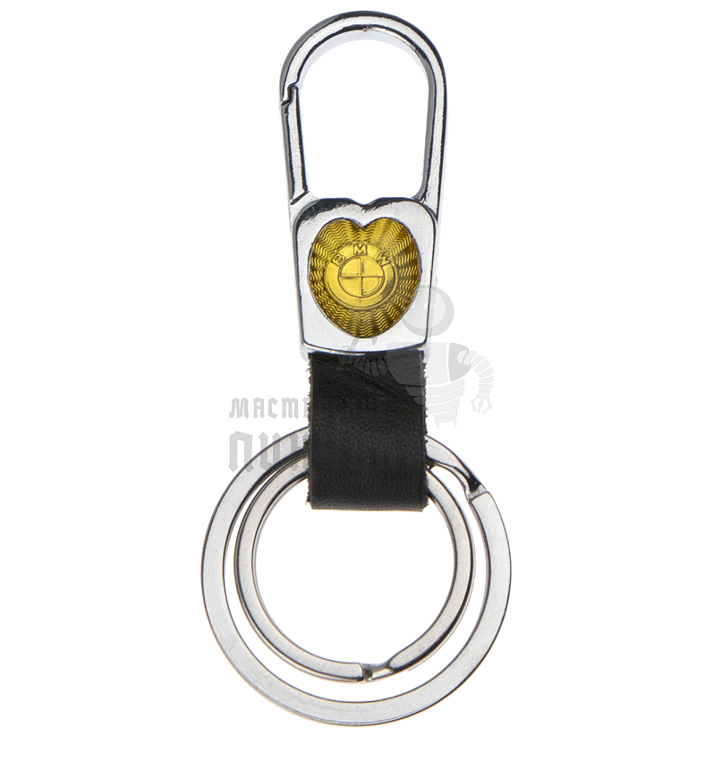 Авто карабин с двумя кольцами для ключей BMW