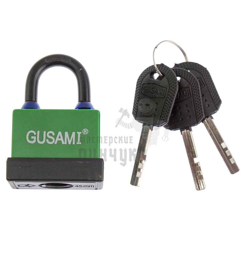 Навесной замок GUSAMI 47мм (зеленый)