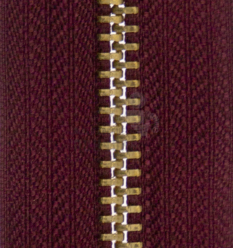 Молния металлическая джинсовая тип 5 18см н/р цв 179 зв латунь