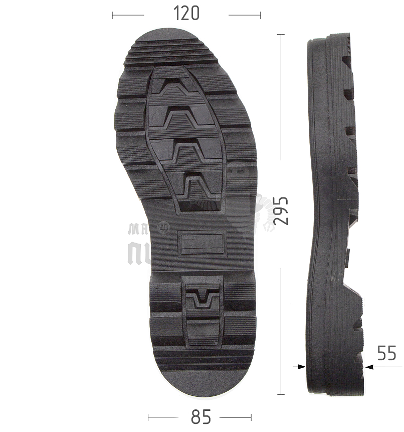 Подошва муж. Киров 115-М р. 40, цв. черный