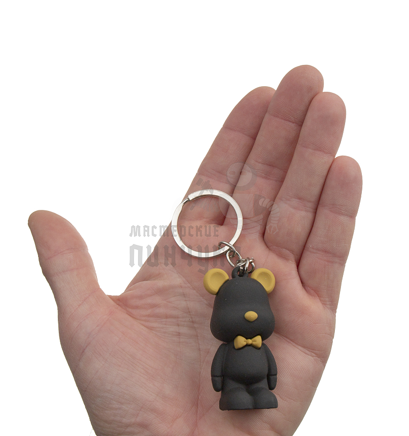 Брелок для ключей "Мишка с бабочкой" 