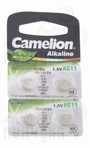 Батарейка Camelion G11 BL-10 часовая (AG11/362A/LR721/162) (10 / 100 / 3600)