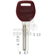 AVERS 2 паза (28*8,7*2,2) ст. AP-1D Китай бронь красный SC-A03 - Чертеж