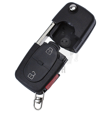 Корпус выкидного ключа HU-HAA.P1 HU66 HF55P65 2 кнопки овал.VOLKSWAGEN КНР