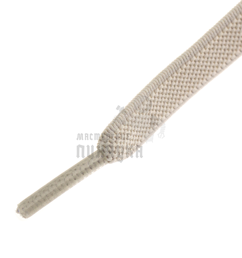 Эластичные шнурки для кроссовок с металлическим замком, 100-150см, плоский, цв.молочный