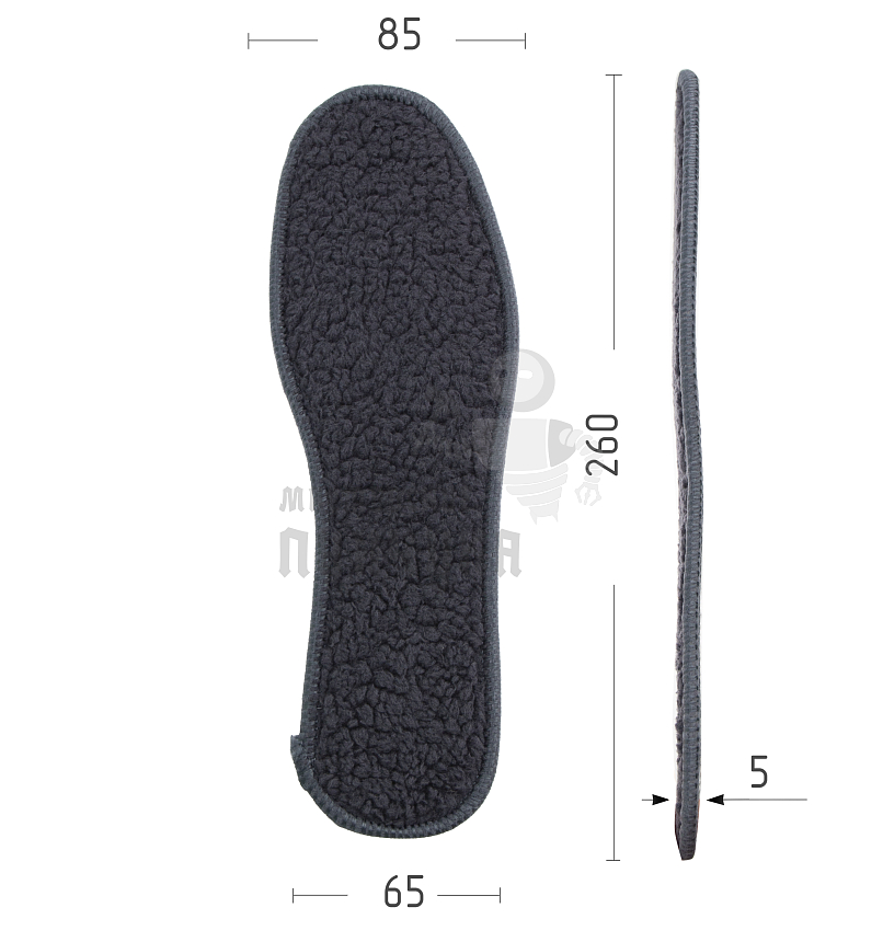 Стелька фольгированная барашек (В41) р.42