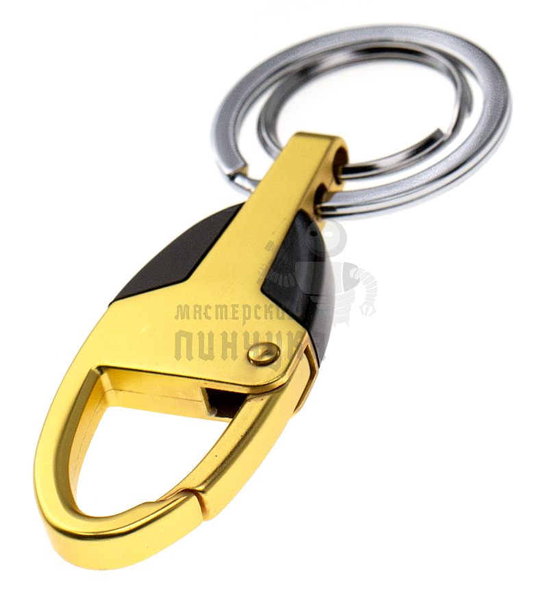 Карабин овальный с двумя кольцами для ключей