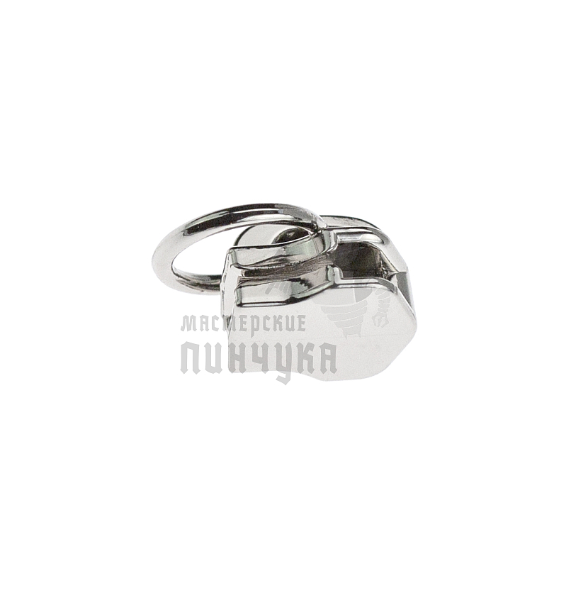 Бегунок сумочный Т5 "JX" (0157), металл, светлая гальваника