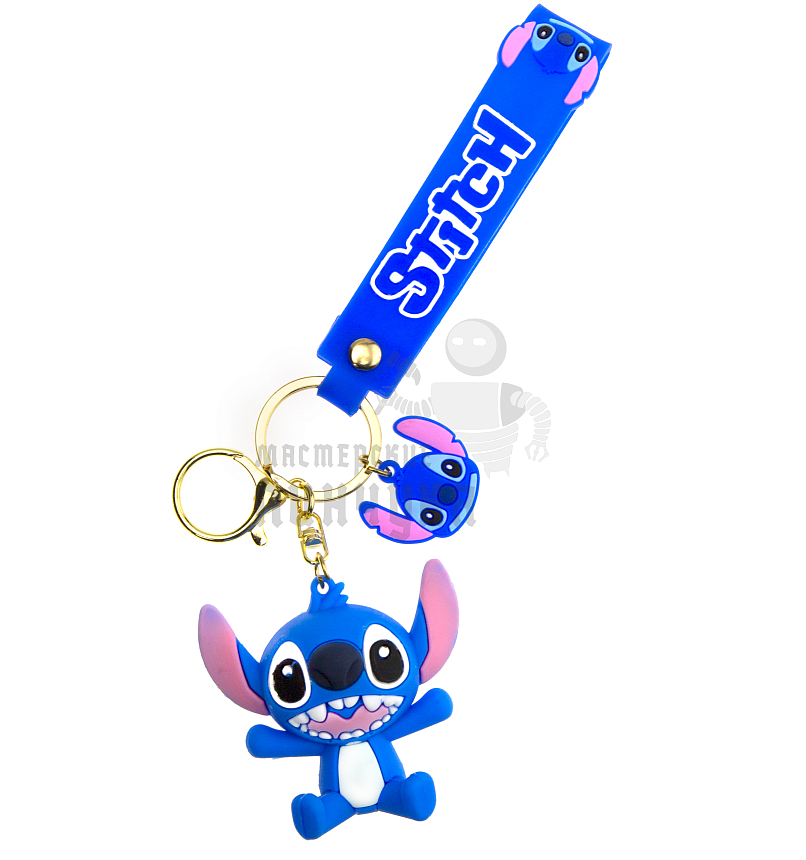 Брелок для ключей Стич, + карабин, цв.синий