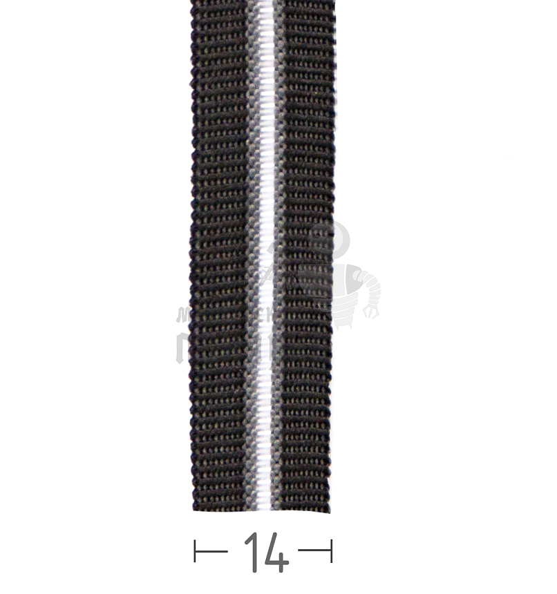 Резинка с просечкой 14мм, черная