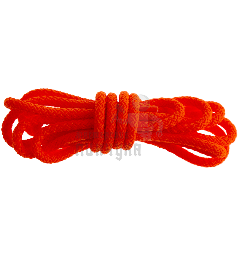 Шнурки круглые с наполнителем, 100см, цв.неон-оранжевый