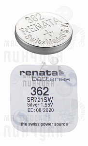 Батарейка часовая RENATA R362 SR721SW BL1 (1/10/100) - Чертеж