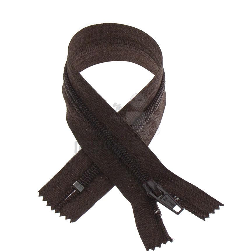 Молния №7 35см Коричневая