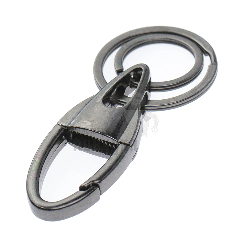 Карабин с двумя кольцами для ключей овальный