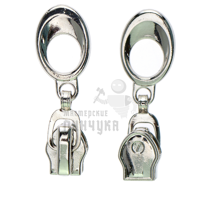 Бегунок для спиральной молнии, тип 5, автомат N2, цв.никель