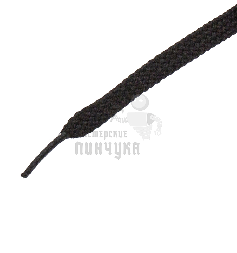 Шнурок черный, плоский тонкий 60 см (Art.425)