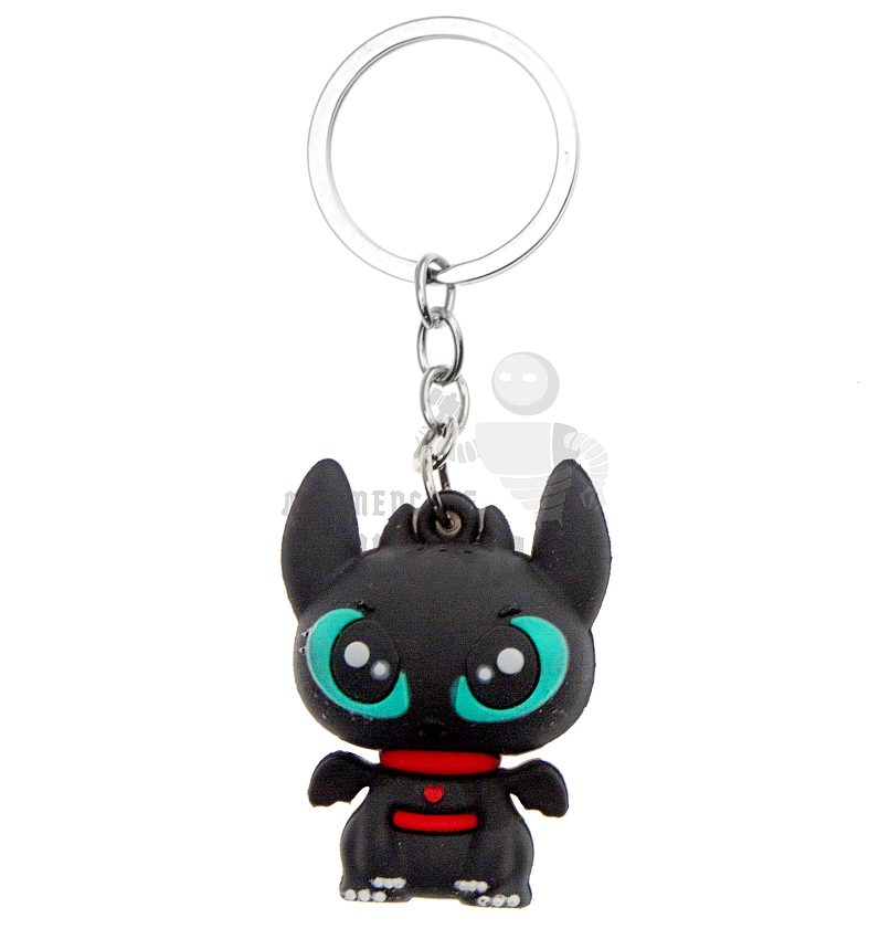 Брелок для ключей "Дракончик", цв.черный