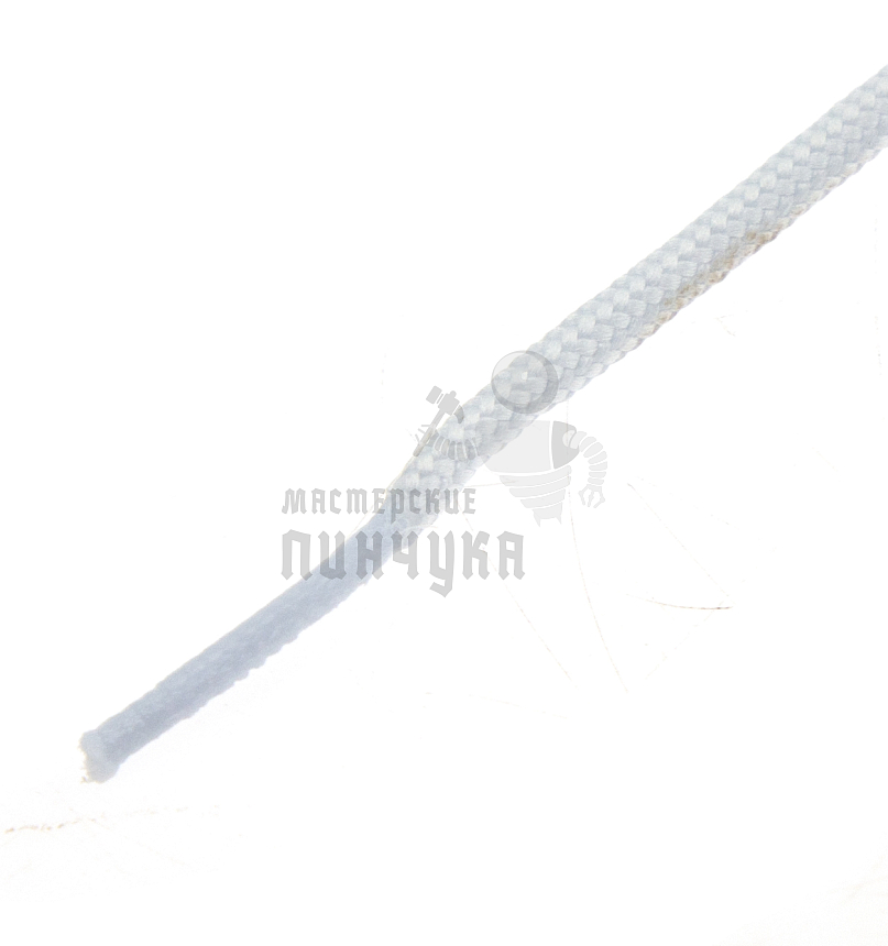 Шнурок белый, круглый тонкий 60 см (Art.400)
