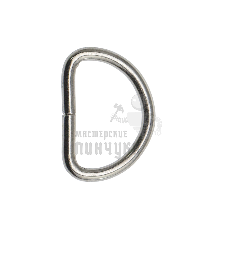 Полукольцо 15мм (толщ. 2мм) цв. никель. 