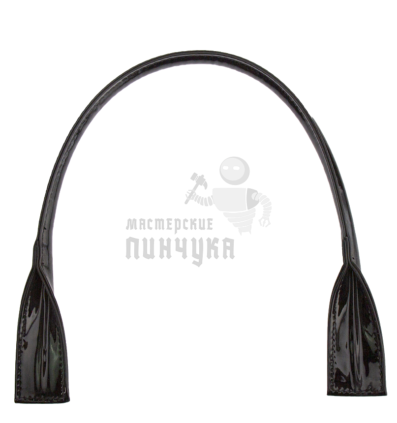 Ручка сумочная круглая с широким креплением 53см (4001-2) Китай Черный лак