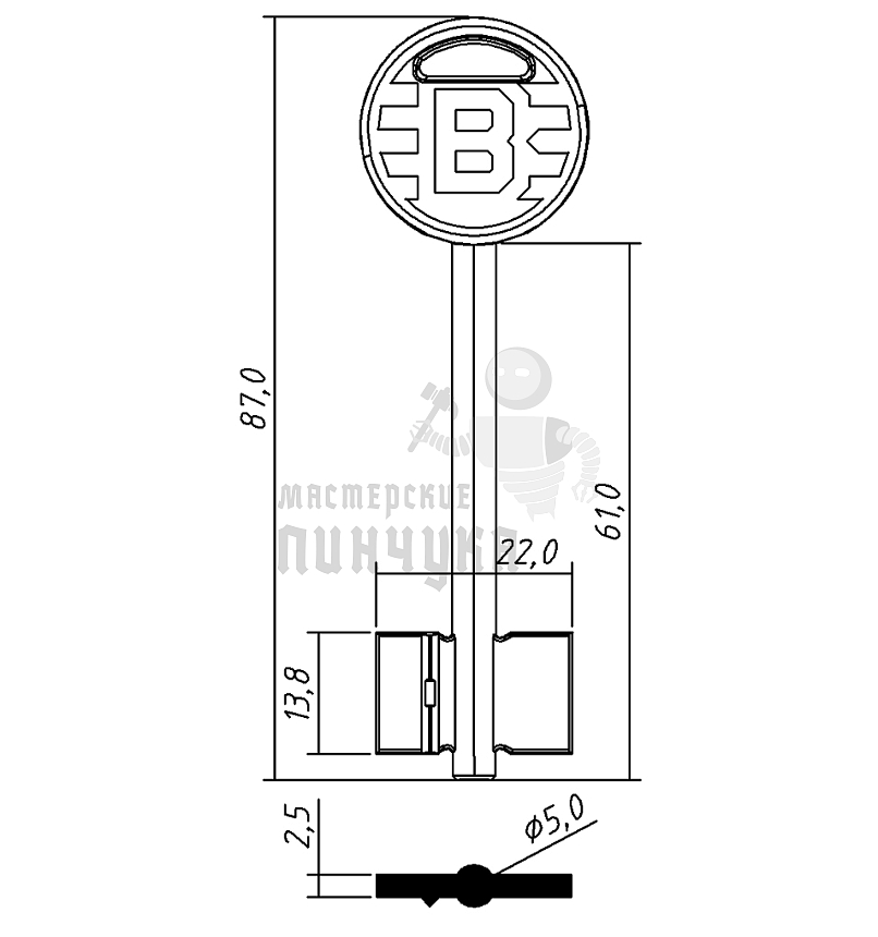 BRD23DP (красный, кругл.)