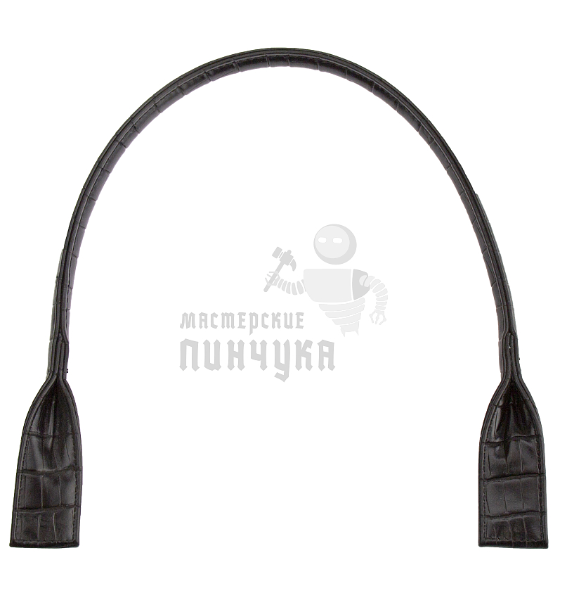 Ручка сумочная длинная с широким креплением 68см Китай Черный  крокодил