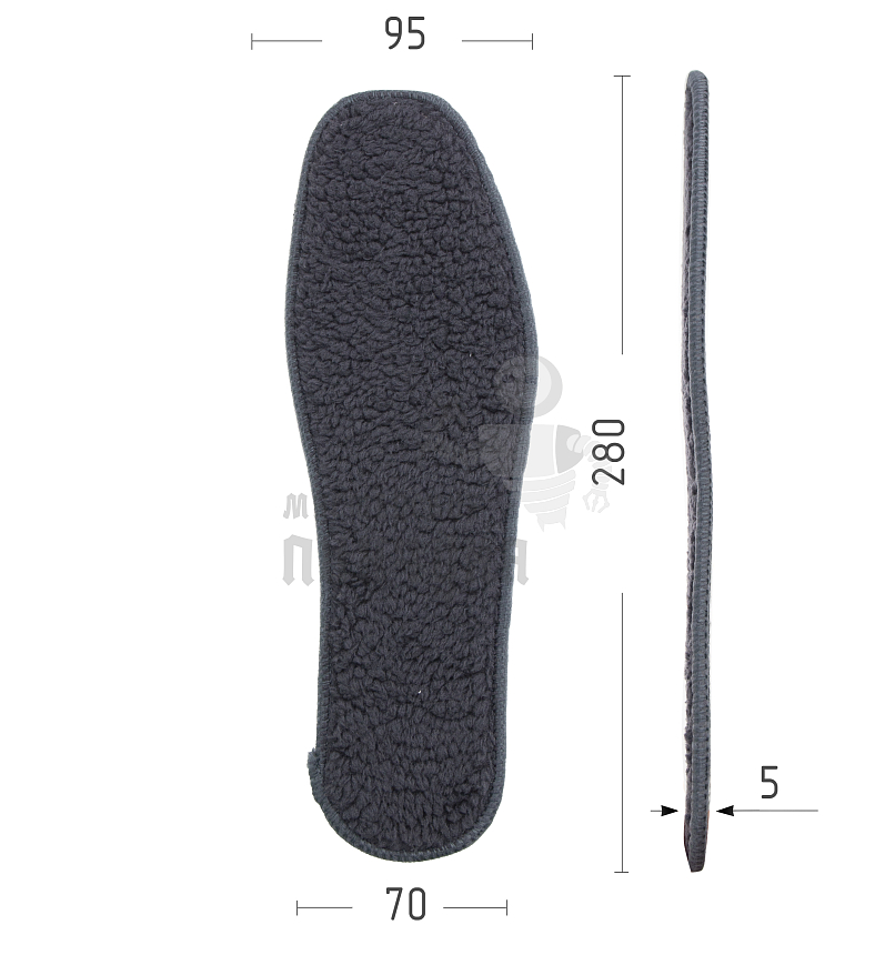 Стелька фольгированная барашек (В41) р.46