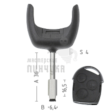 T00TB1PA TP00FO-6TL FO21AP рога.п/чип si/ni FORD - Чертеж
