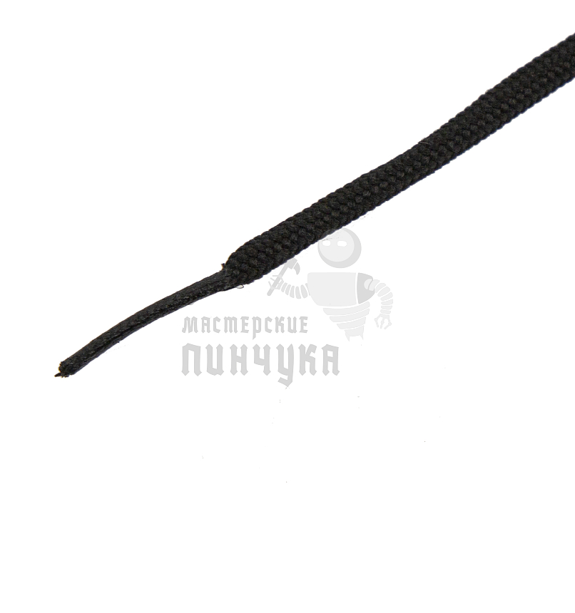 Шнурок черный, круглый тонкий 50 см (Art.400)
