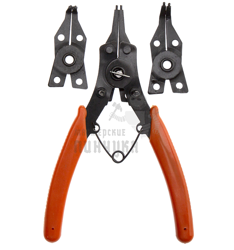 Съемник для стопорных колец с насадками, 150 мм, универсальный Sparta