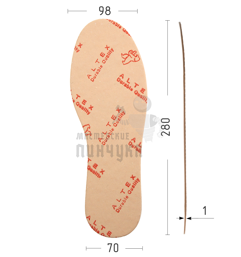 Стелька картон "Altex", р.44