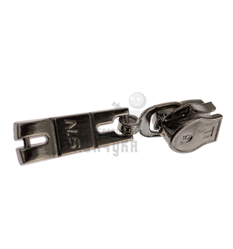 Бегунок для спиральной молнии, тип 5, автомат, цв. никель темн. 16-3