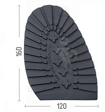 Проф. формованная "Dunlop Tank" р.43-44. Черный, 5мм - Чертеж