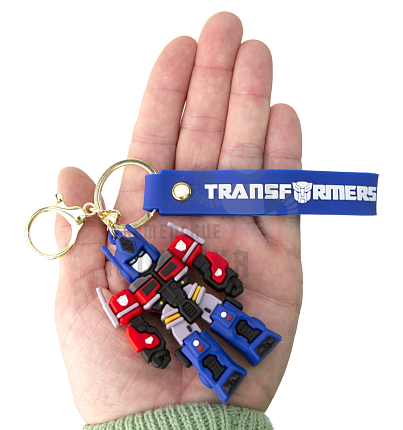 Брелок для ключей "TRANSFORMERS", цв.синий/касный/серый + карабин
