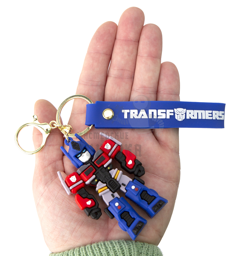 Брелок для ключей "TRANSFORMERS", цв.синий/касный/серый + карабин