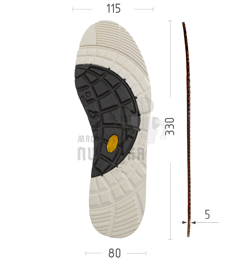 Подошва PILIGRIM RB 112 бело черный