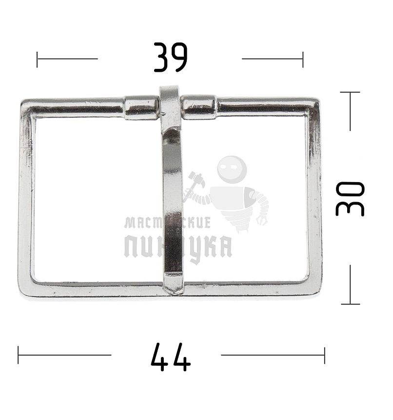 Пряжка металлическая ременная 40мм цв никель