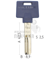 Mul-T-Lock: Профиль 164g+ Original "INTERACTIVE" - Чертеж